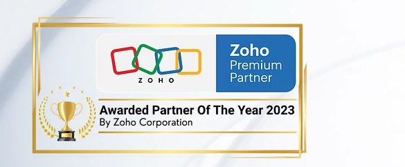 Zoho Premium Partner — Awarded Partner of the Year 2023 by Zoho Corporation